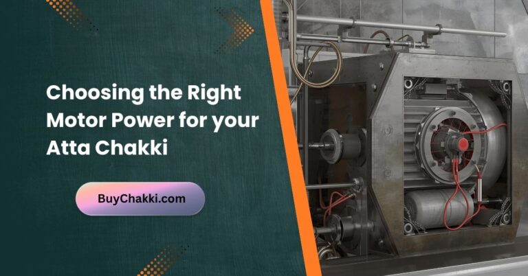 Domestic atta chakki motor comparison showing different power ratings for home use