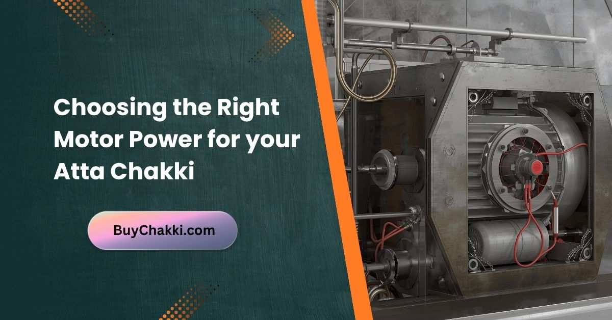 Domestic atta chakki motor comparison showing different power ratings for home use